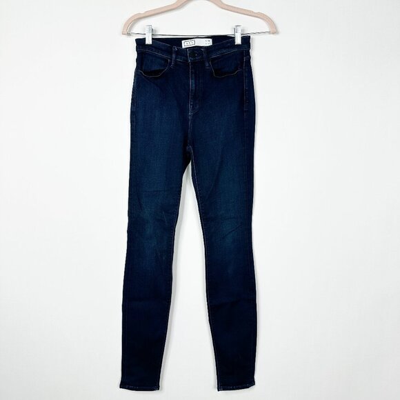 AYR The Hi-Rise Skinny Jeans Dark Blue Wash 27 x 26 #7950 - Picture 2 of 12